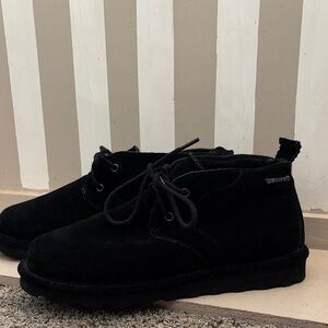 BearPaw Black Suede Ankle Boots